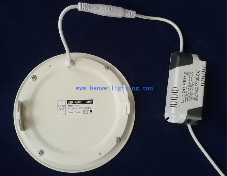 9W LED panel light back 9W LED panel light back