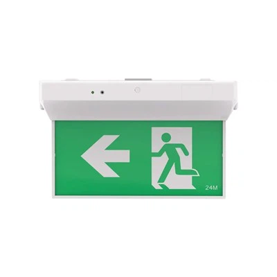 बैटरी बैकअप के साथ एलईडी एज-लिट एग्जिट साइन